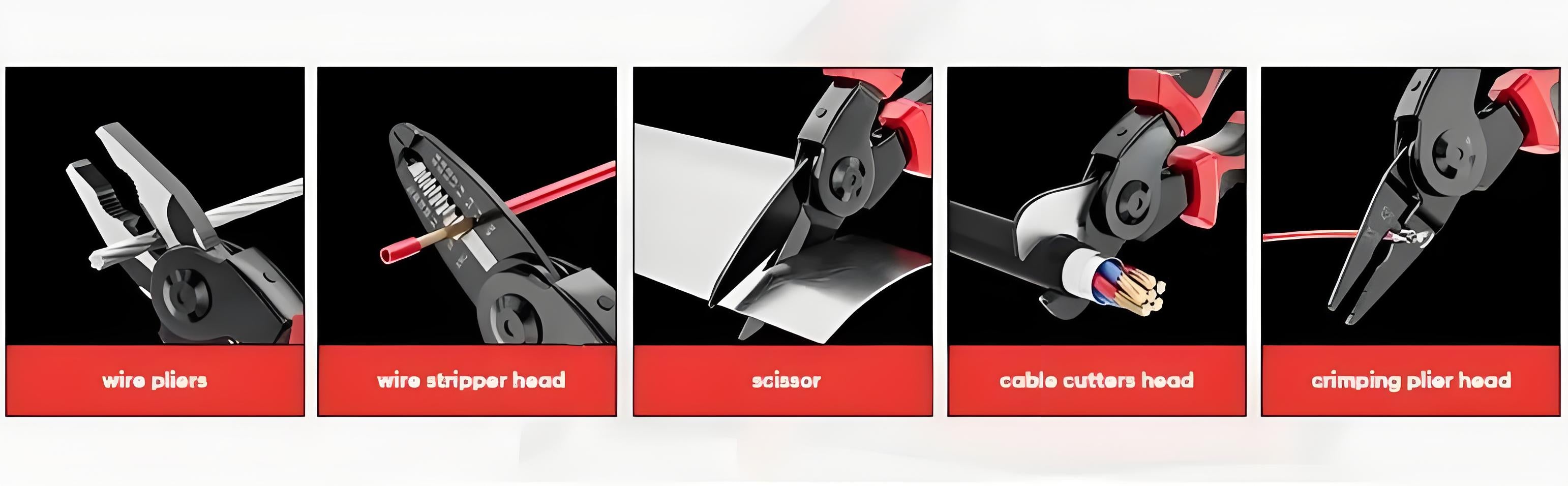 5 in 1 Multi-tool Pliers Set Quick Change Plier Head Set