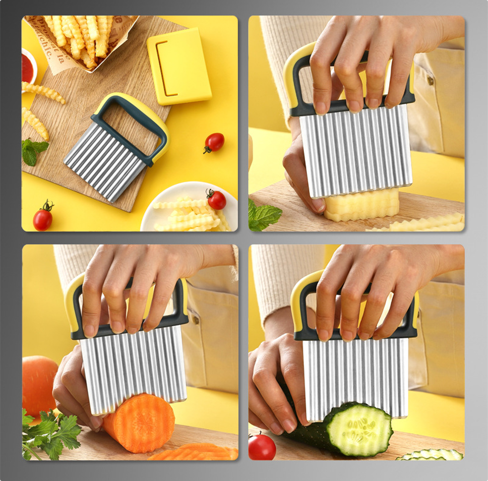 🔪 Wave Cut Magic – French Fries & Veggie Crinkle Cutter