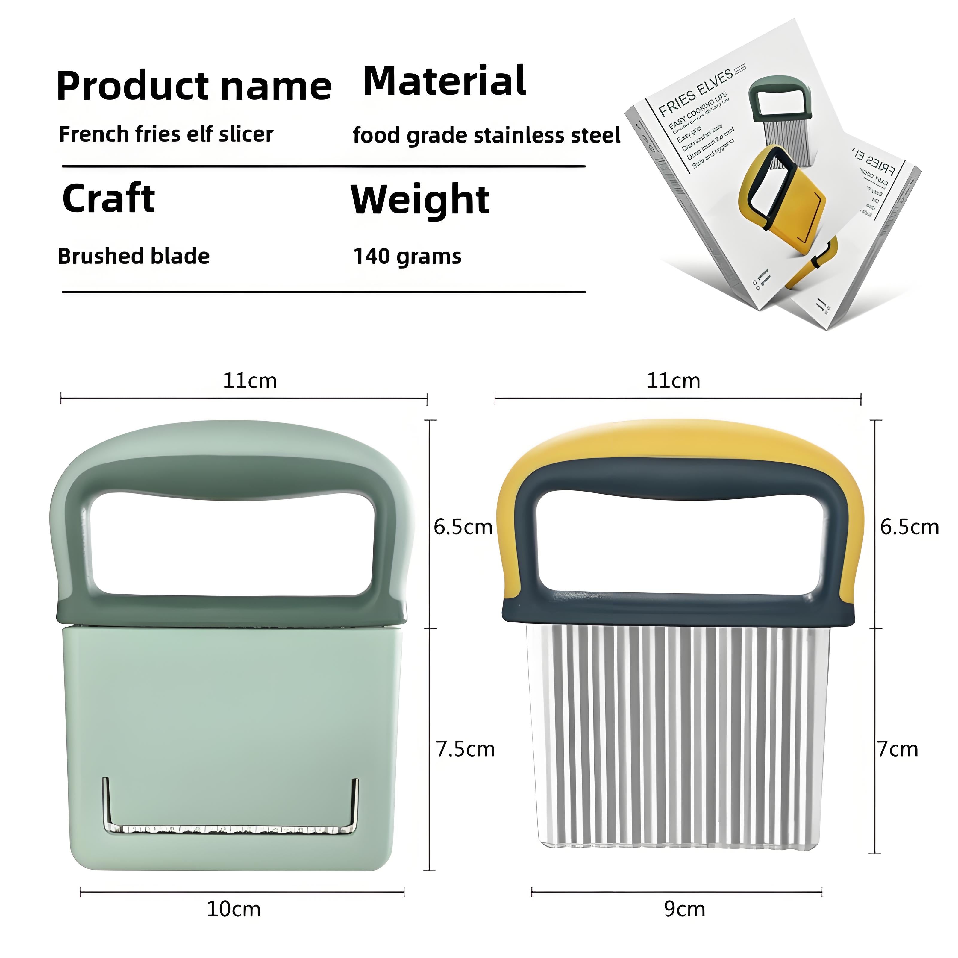 🔪 Wave Cut Magic – French Fries & Veggie Crinkle Cutter